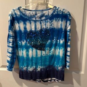 Justice long sleeve T-shirt with sequin heart